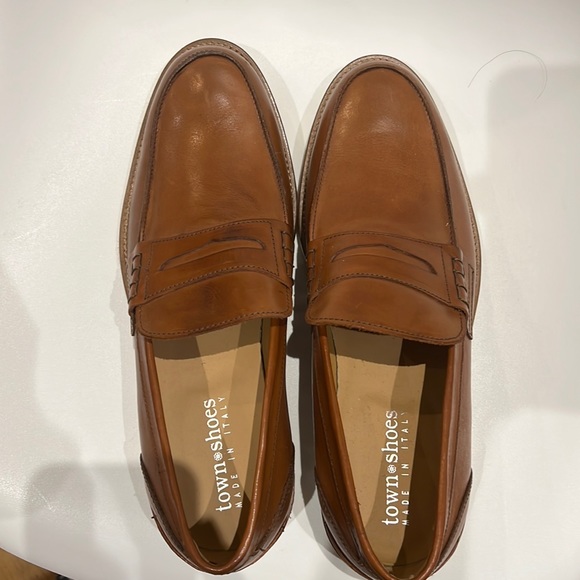 Town Shoes Leather Penny Loafer | Size 45/11 D | New - Picture 7 of 9